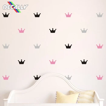 

36pcs Crown Sticker Wall Sticker Kid Bed Rim Princess Wall Decoration of Baby Room Adequate Vinyl Wall Sticker FOX-H222