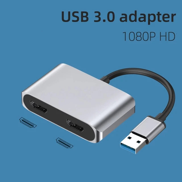 USB 3.0 to Dual HDMI Adapter - Windows - USB-A Display Adapters, Display &  Video Adapters