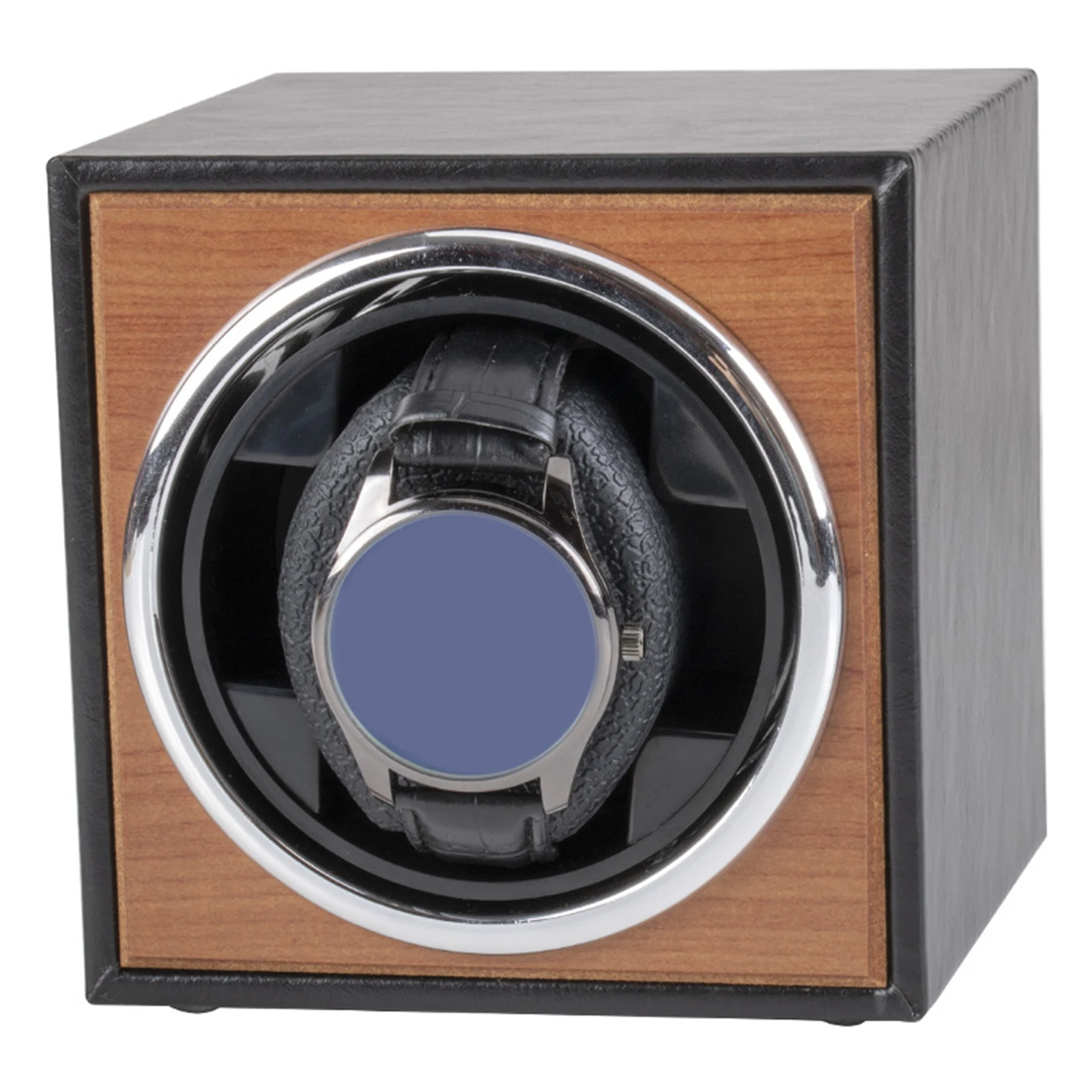 Mini USB Single Watch Winder Case Holder for Mechanical Cherry Wood |