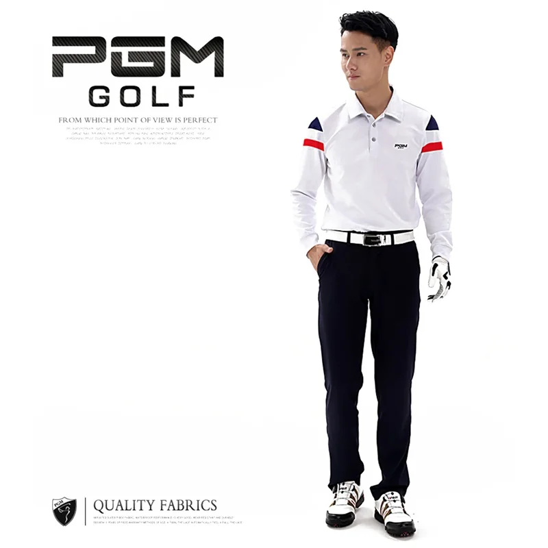 PGM рубашки для гольфа для мужчин осень зима Одежда для гольфа футболка с длинным рукавом спортивная футболка для настольного тенниса удобные мужские майки