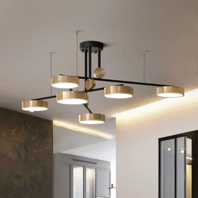 Post Modern Golden Bright Three Color Pendant Lamp Simple And Golden Bright Three Color Pendant Lamp