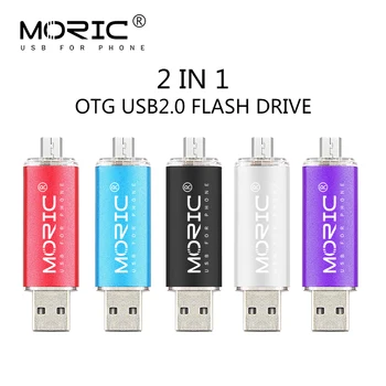

2020 Moric 2 in 1 OTG Usb Stick Pendrive USB Flash Drive Pen Drive 64gb memoria cel usb 4 8 16 32 128 256gb Usb 2.0 free ship