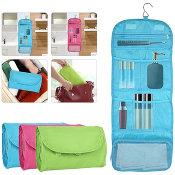 

Travel Cosmetic Bag Women Makeup Bags Toiletries Organizer Foldable Storage Pouch Neceser Hanging Wash Bag Bathroom Accessories
