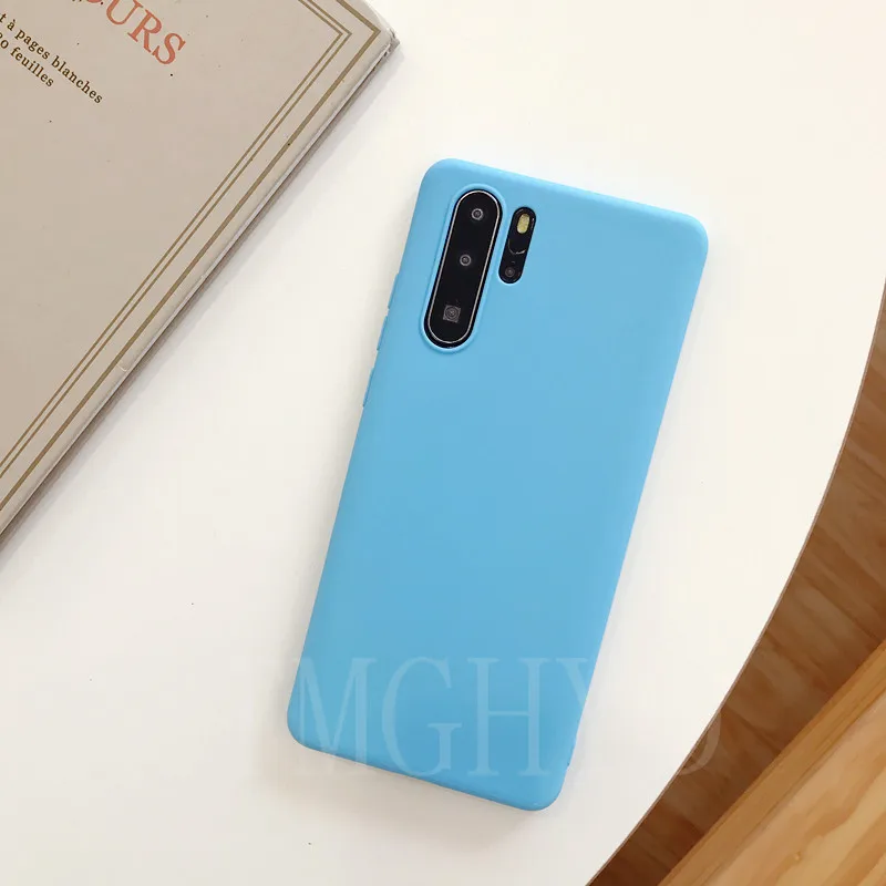 Небесно-голубой Мягкий чехол для huawei P20 P10 P30 mate 20 10 9 Pro Lite, тонкий чехол для Honor 20 10 9 Lite Nova 3 3i, задняя крышка, чехол для телефона s - Цвет: Небесно-голубой