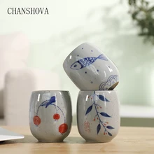 CHANSHOVA 175 мл китайский Ретро расписанный вручную синий и белый фарфор чайная чашка Китай кунг-фу домашний офис большие керамические чайные чашки H216