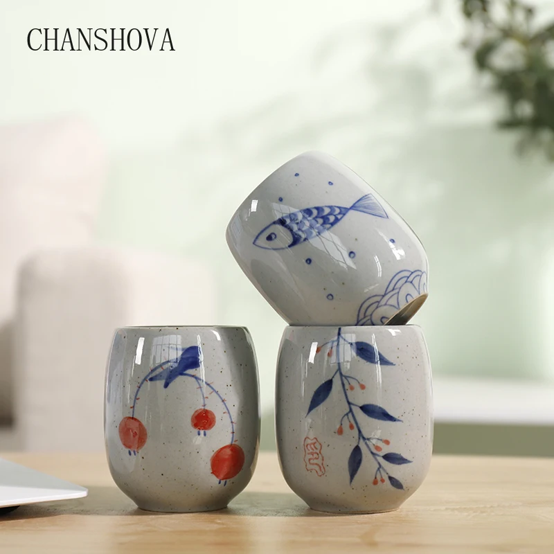 CHANSHOVA 175 мл китайские ретро расписанные вручную синие и белые фарфоровые чайные