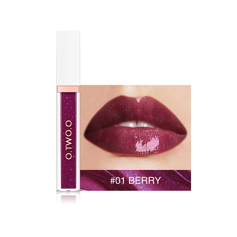 01 Berry Зеркальный стеклянный блеск для губ, 7 цветов, увлажняющий светильник, гель, не липкая Мерцающая губная помада, жидкая, гладкая, Очаровательная губная помада - Цвет: 01 Berry