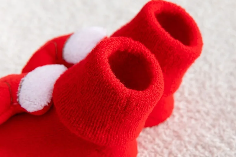 Baby Girl Christmas Santa Sock Booties