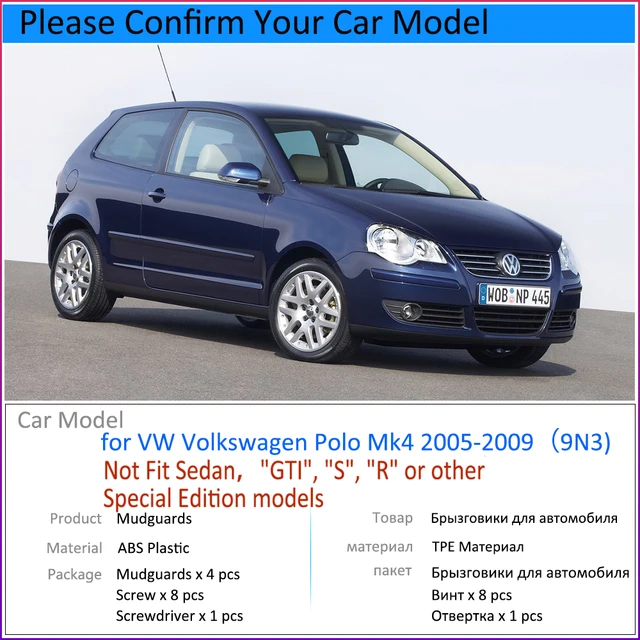 泥フラップ vw ポロ Mk4 9N3 2005-2009 車フェンダースプラッシュガードフロントリアマッドガード Mu マッド ガード フラップ 泥よけ 適用: フォルクスワーゲン&frasl;VOLKSWAGEN