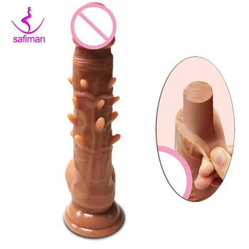 Realistic Big Dildo with spikes Flexible Penis Dick Cock with Suction Cup Erotic Products Sex Toys for Woman Adult Masturbation 1