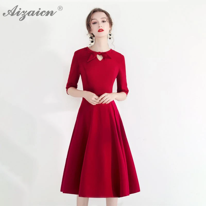 

Chinoise Red Evening Dresses Qi Pao Women Chinese Wedding Dress Cheongsam Modern Bride Marry Gown Qipao Promotion Robe Orientale