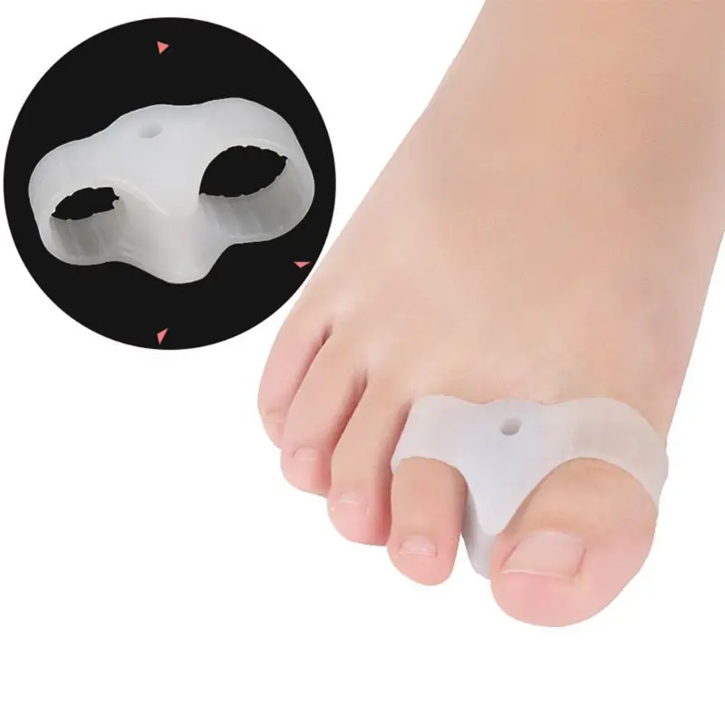 

Toe Separator Thumb Overlay Protector Correct Valgus Finger Foot Care Silicone Elastic Orthopedic Bunion Adjuster