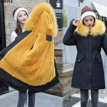

Maxi Overcoa -30 Degrees Snow Wear Long Parkas Winter Jacket Women Fur Hooded Clothing Female Fur Lining Thick Winter Coat Woman
