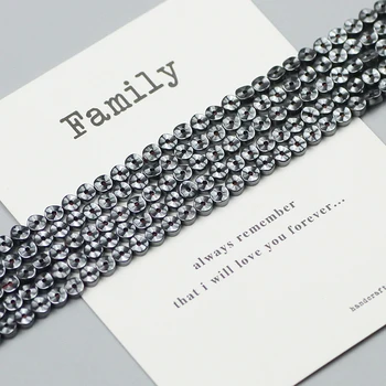 

WLYeeS 4x2MM Gear COIN beads Natural Black Hematite for Flat Round Loose Beads DIY Jewelry Bracelet Earring Pendant Making 15"