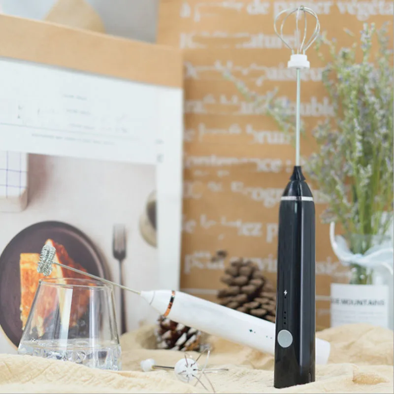 Перезаряжаемый USB Электрический вспениватель молока ручной чай перемешать бар крем для выпечки пены