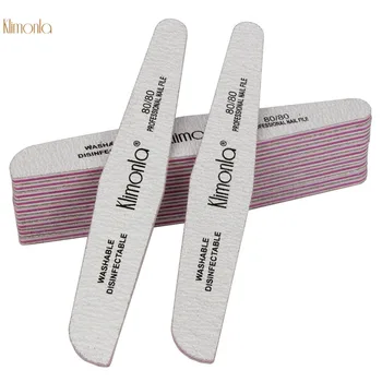 

25Pcs/Lot Klimonla Professional Nail Files Zebra Curve 80/80 Grit Gel Polish Sandpaper Emery Board lime a ongle Nail Accessories