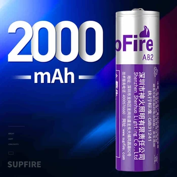 

Flashlight 18650 Battery 3.7V-4.2V Li-ion Rechargeable Battery 2000mAh High Powerful Battery 18650