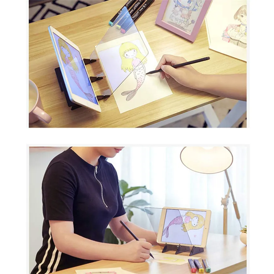 Новая доска для рисования 2 набора Learn paint оптическая доска для рисования инструмент для рисования краска ing Artifact комплект для рисования 0925#30