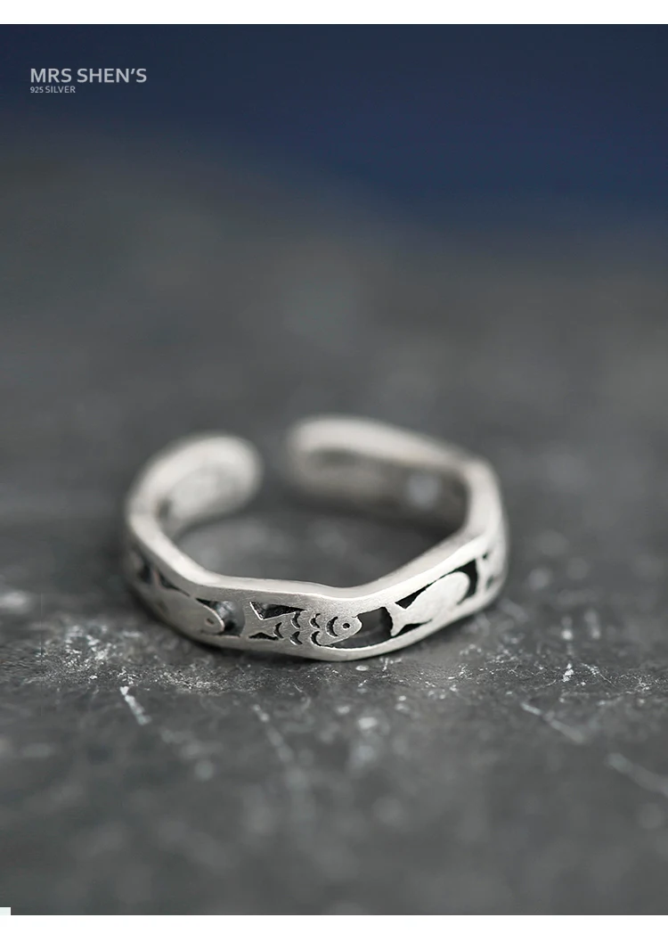 Kindey,, настоящее 925 пробы, серебряные кольца с рыбками для женщин, массивные ювелирные изделия, кольцо на палец, anillos mujer bijoux