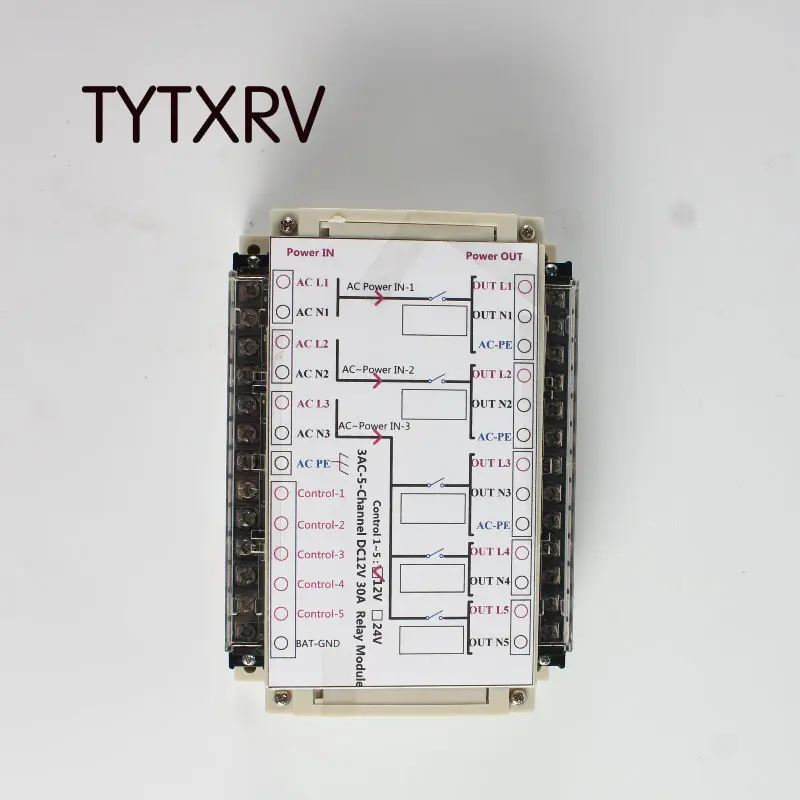 

TYTXRV 5-Channel AC 250V 30A Relay Module Caravan Accessories Camper Automotorhome RV Part camper part