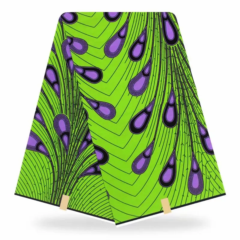 Африканская ткань с принтом воска Гана воск Анкара африканская Ткань 6 ярдов Хлопок Гана для свадьбы 92112