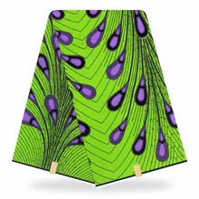 Африканская ткань с принтом воска Гана воск Анкара африканская Ткань 6 ярдов Хлопок Гана для свадьбы 92112