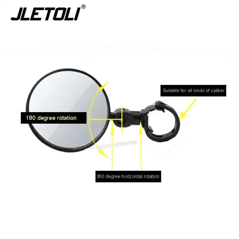 JLETOLI 360 градусов регулируемый велосипед зеркало заднего вида для велосипеда MTB руль сзади круглый выпуклое зеркало велосипедные аксессуары