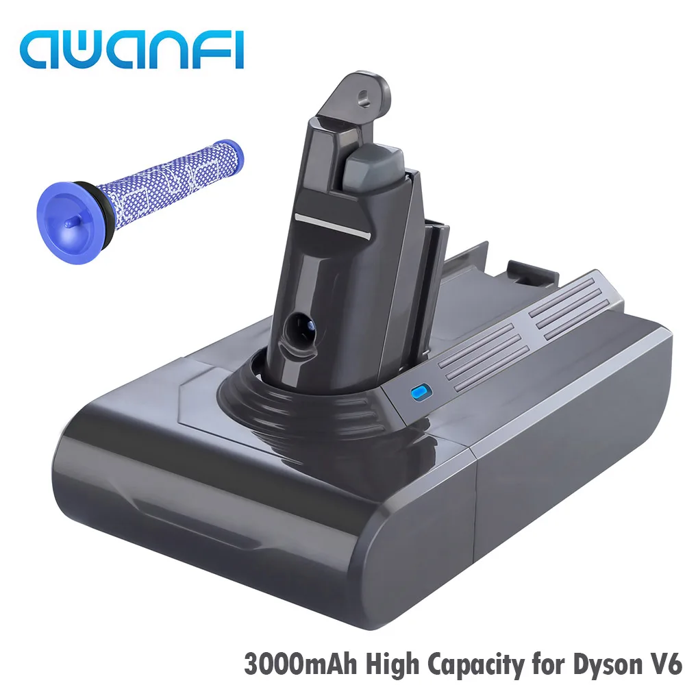 Перезаряжаемая литий-ионная батарея 21 6 в 3000 мАч для пылесоса Dyson V6 Series DC58 DC59 DC61 DC62