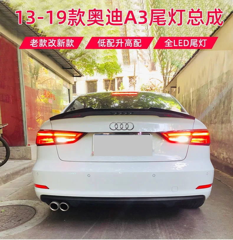 Aiwins автомобильный Стайлинг для AUDI A3 S3 задние фонари 2013- светодиодный задний фонарь светодиодные задние фары с динамическим поворотом