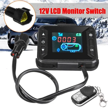 

12V LCD Monitor Switch Panel W/ Remote Control For Car Truck Diesel Air Heater Remote Control
