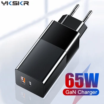

65W GaN USB C Charger Quick Charge QC4.0 3.0 PD USB-C Type C Fast USB Charger For Macbook Pro xiaomi huawei Samsung EU US plug