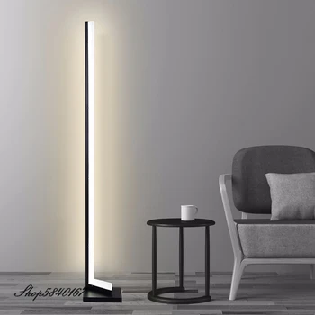 

Modern Beside Floor Lamp LED Strip Standing Lamps for Living Room Metal Lamp Stand Homme Decor Floor Light AC 21W Dimming Lamp
