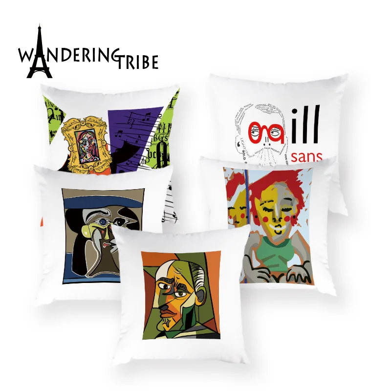 Abstract Pillow Case Character Cartoon Portrait Cushion Cover Decoration Room Pillows Cases Home Cushions Covers Kissenbezug | Дом и сад