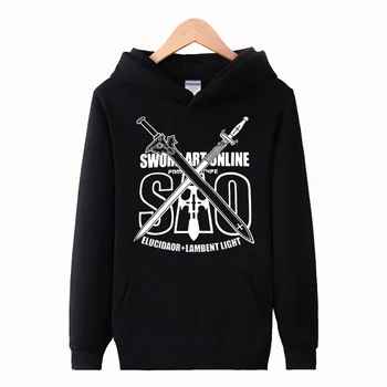 

High-Q Unisex Anime SAO GGO Sword Art Online Hooded Fleece Pullover Hoodie gypsy Sweatshirt Cartoon GGO jacket coat hoodies