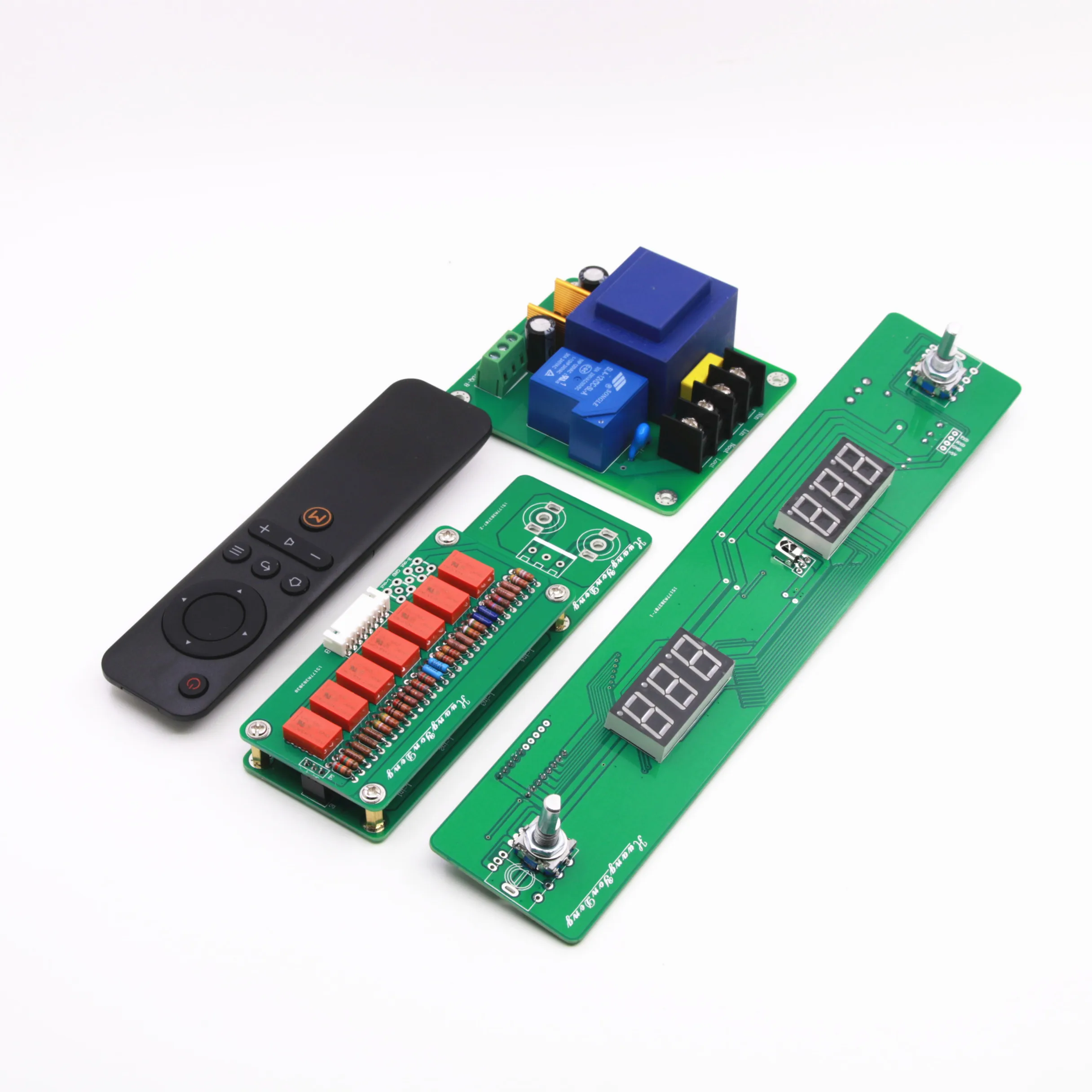 HiFi 128 Steps Remote Volume Control Board Relay Pure Resistor Shunt DIY Preamp Audio 4 road input 1 road output