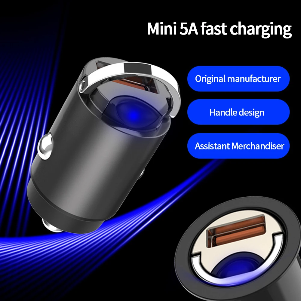 30 Вт универсальный адаптер штепсельная вилка Quick Charge 4,0 12-24 В мини USB порт для планшета телефона автомобильное зарядное устройство из цинкового сплава защита от перезаряда