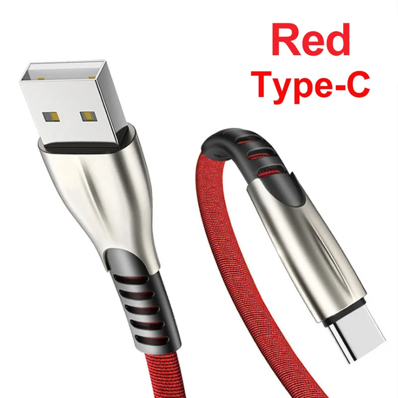 Red Type C Cable 5А usb type-C кабель для huawei mate 30 P30 Pro Honor 10 USB C Quick Charge 3,0 Шнур для телефона samsung S9 S10 Xiaomi Redmi Note 8 - Цвет: Red Type C Cable