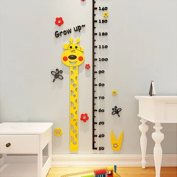 

Wall Stickers Kids Rooms Monkey Giraffe Height Measure Wall Sticker 3d Wall Stickers Bedroom Decor 3d Acrylic Wallpaper L