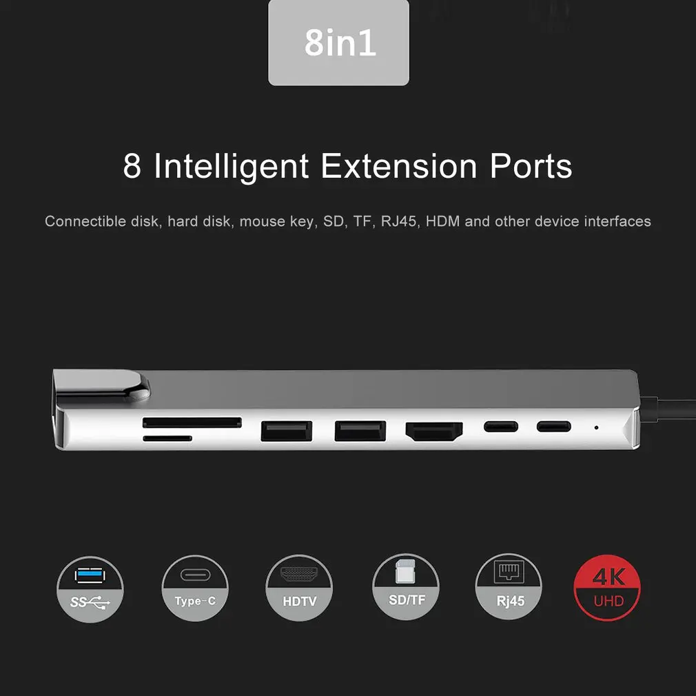 3 в 1 концентратор Tpye-C к Micro USB 3,0 2,0 HDMI Thunderbolt сплиттер адаптер совместимый для MacBook Pro для samsung