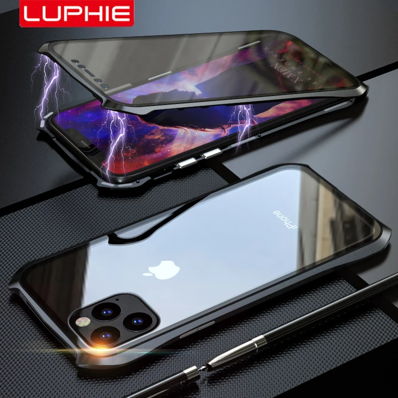 Для Apple iPhone 11 2019 чехол Стиль летучая мышь тонкая металлическая рамка Анти взрыв