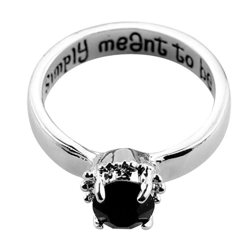 The Nightmare Before Christmas Ring Sally And Jack We are Simply Meant to Be Letter Ring For Women Charm Jewelry Accessories