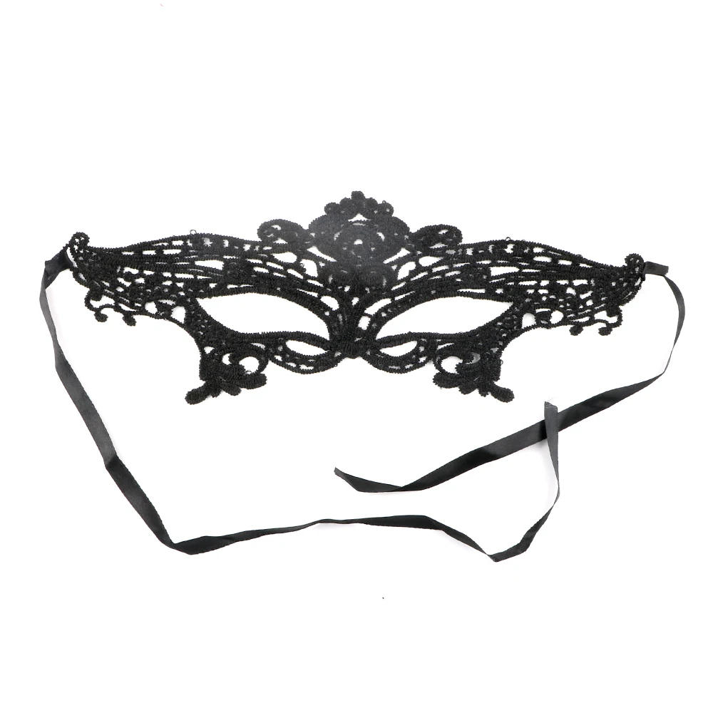 Black Eye Mask Ватин Эротическое белье для женщин для секса перспектива кружева искушение секс платье глаз маска для игр для взрослых открытая спина кусок пижамы - Цвет: Black Eye Mask