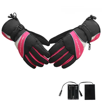 

Battery Powered Winter USB Hand Warmer Electric Thermal Gloves Waterproof Heated Gloves Motorcycle Ski Gloves