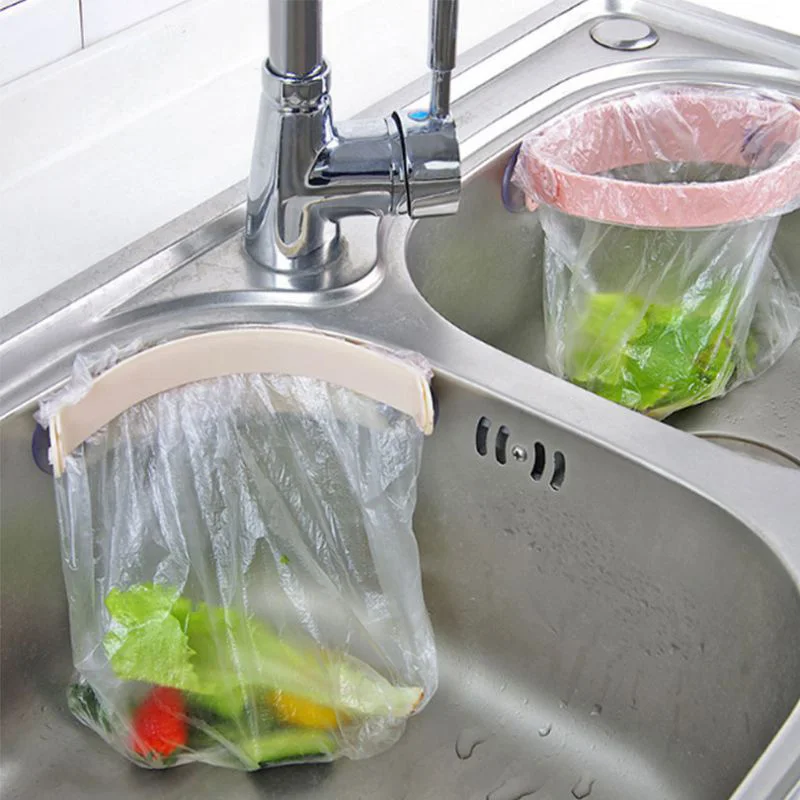 Creative Colorful Household Suction Cup Type Garbage Bag Clip Eco-friendly Kitchen Sink Clip Convenient Kitchen Garbage Bag