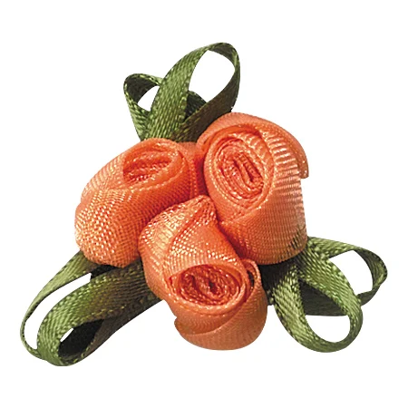 Satin Ribbon 720 YAMA Foliage Flower Diameter 20mm±3mm Leaf 29mm±3mm 100pcs/bag Ribbon Engagement Wedding DIY Decoration - Цвет: Satin Ribbon 720