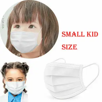 

10pcs 3Ply Non-Woven Fabric Disposable Mouth Masks Baby Kids Anti Haze Mask Anti-dust Face Masks Baby Protection Mask White