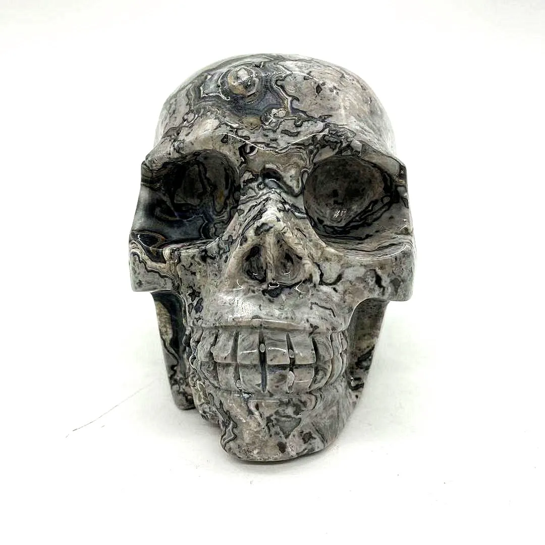 800-1000 г Большой Череп натуральный кристалл черепа Высокое качество Пикассо яшма череп для исцеления