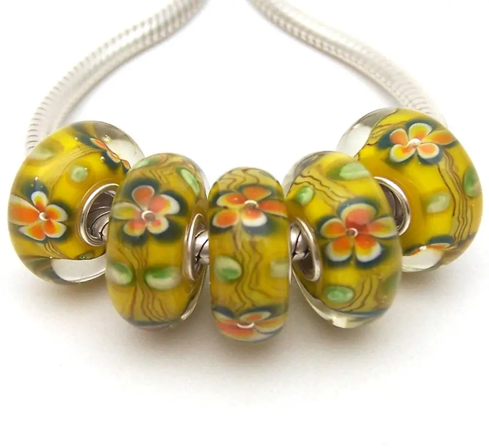 JGWGT 1857 5X 100% Authenticity S925 Sterling Silver Beads Murano Glass beads Fit European Charms Bracelet diy jewelry Lampwork | Украшения