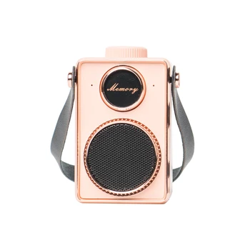 

Retro Bluetooth Speaker Portable Speakers Mini Pink Speaker Kawaii Fashion Wireless Travel Outdoor Louderspeaker Girlfriend Gift