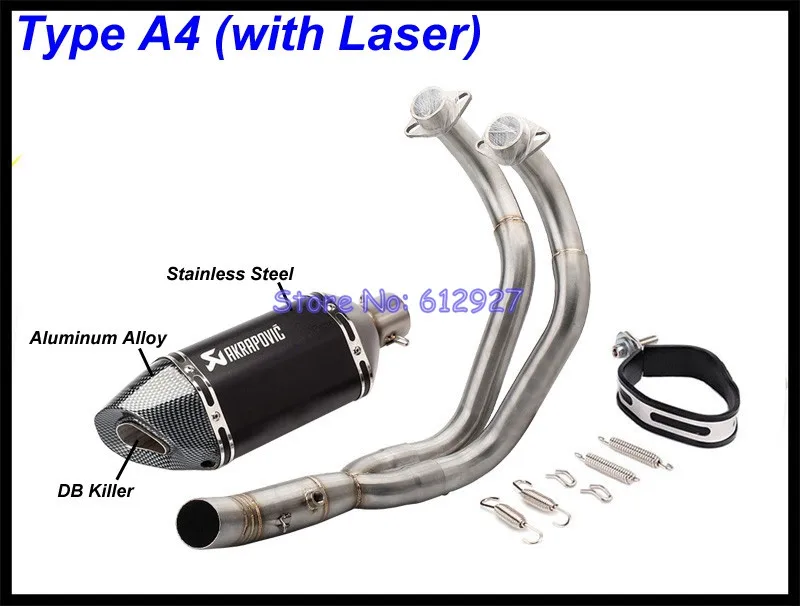 Выхлопная система мотоцикла для Yamaha MT07 mt-07 FZ07 FZ-07 Tracer(-) XSR700(-) Akrapovic глушитель